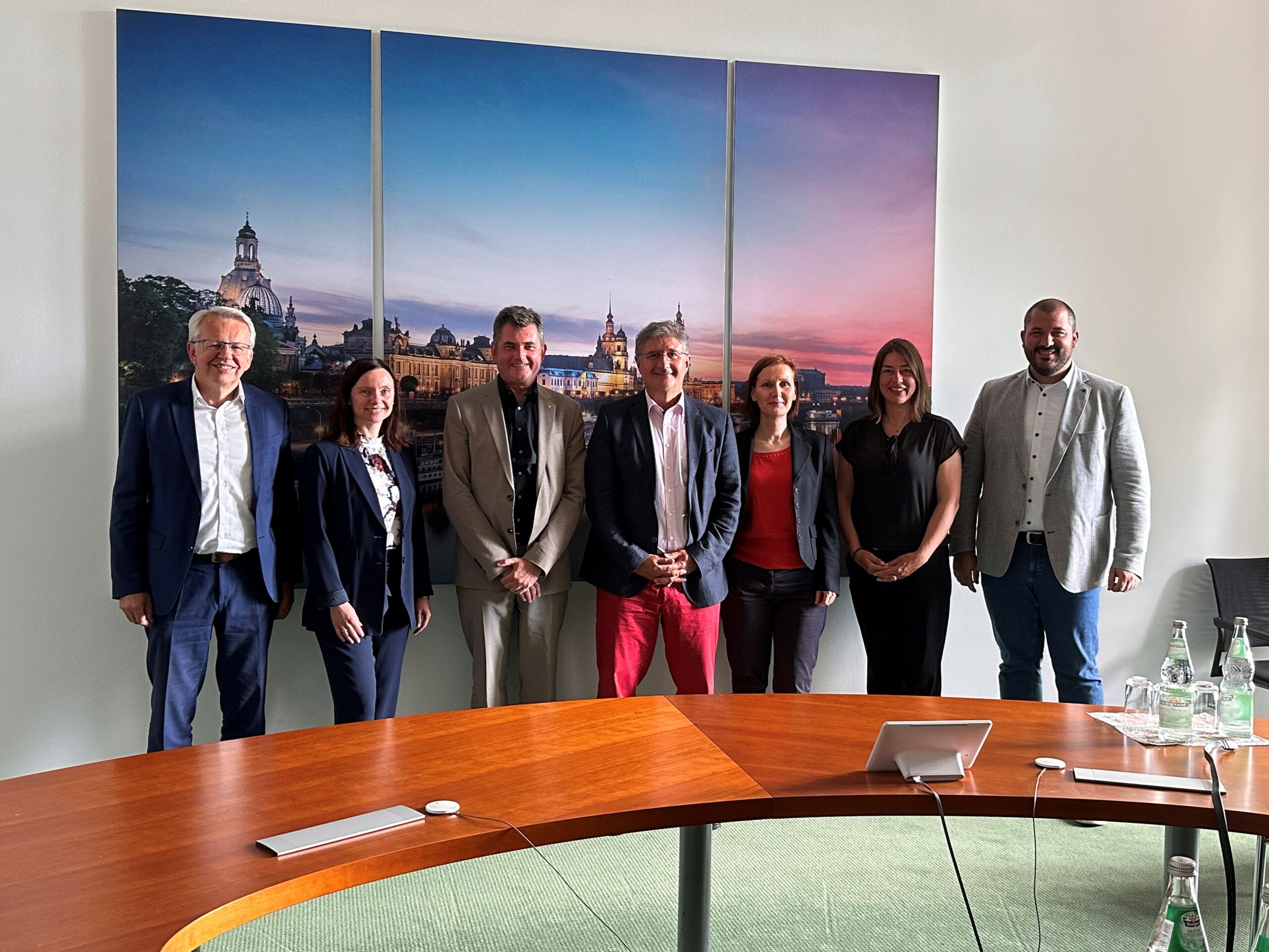 Gruppenbild Besuch DATABUND-Vorstand bei Landes-CIO Thomas Popp